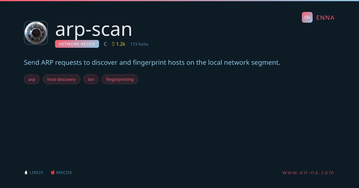 arp-scan - Network Recon - ENNA