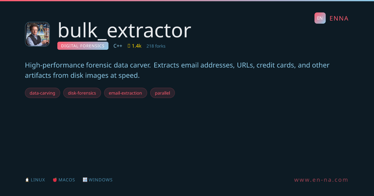 bulk_extractor - Digital Forensics - ENNA