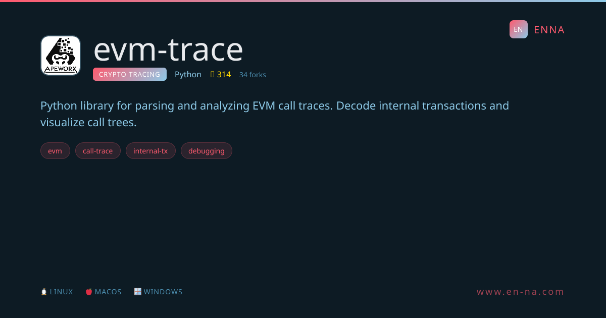 evm-trace - Crypto Tracing - ENNA