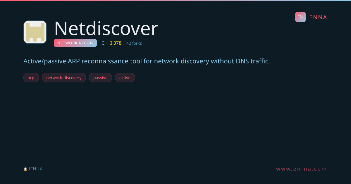 Netdiscover - Network Recon - ENNA