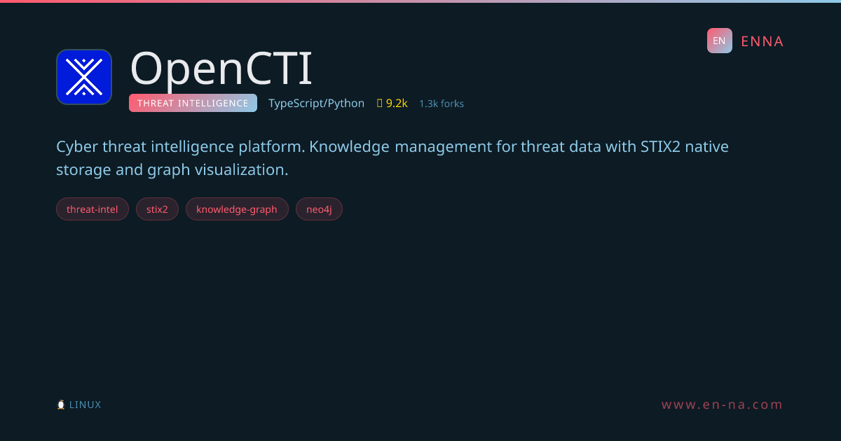 OpenCTI - Threat Intelligence - ENNA