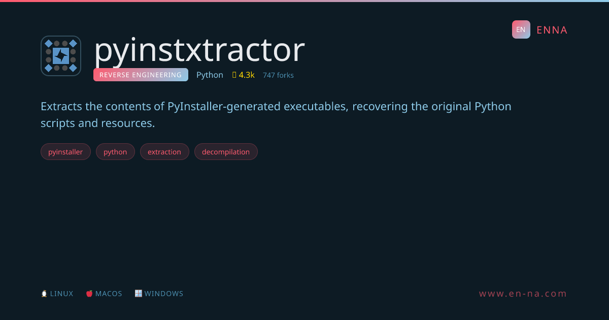 pyinstxtractor - Reverse Engineering - ENNA