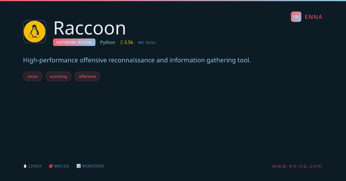 Raccoon - Network Recon - ENNA