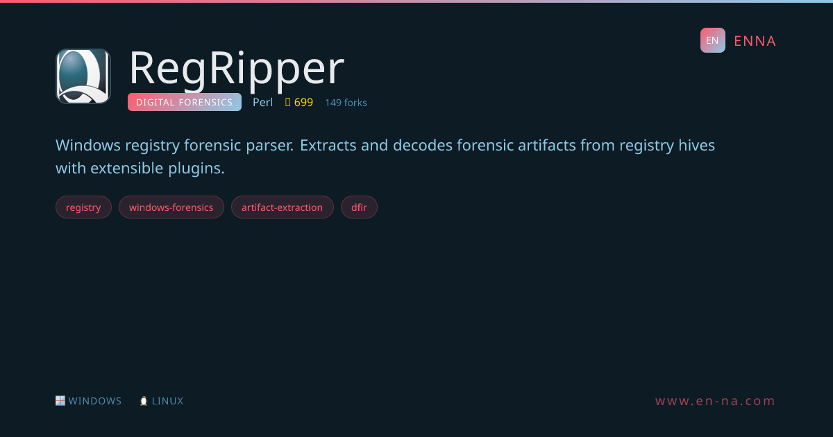 RegRipper - Digital Forensics - ENNA