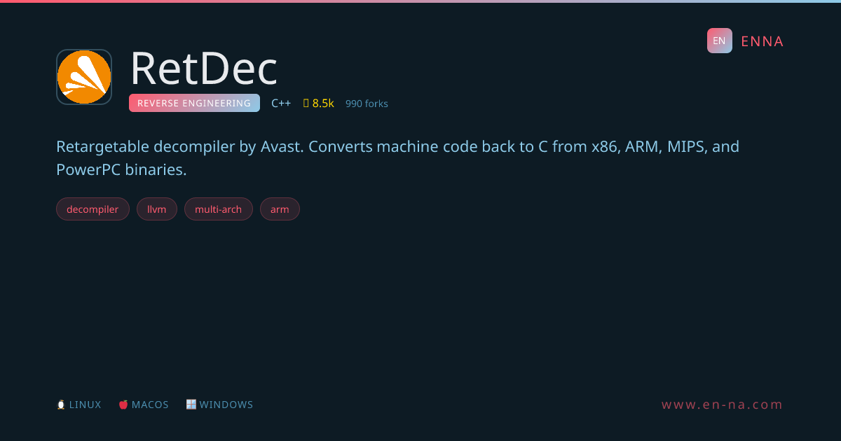 RetDec - Reverse Engineering - ENNA