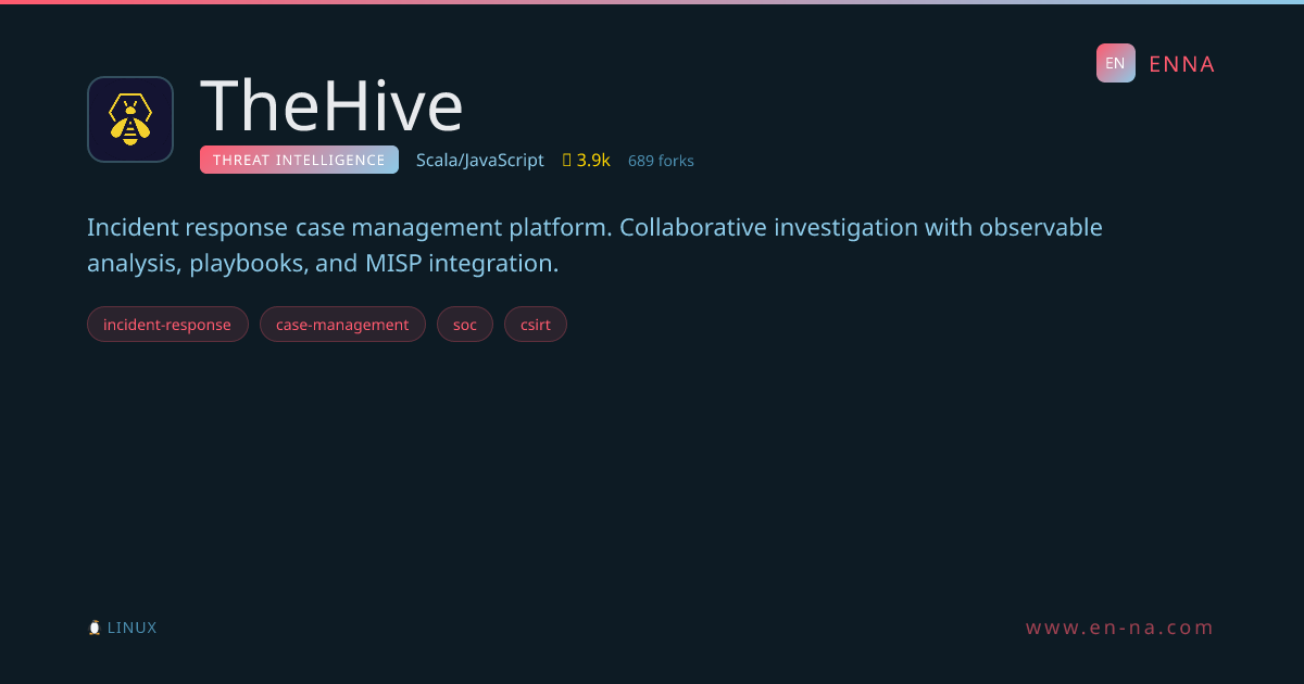 TheHive - Threat Intelligence - ENNA
